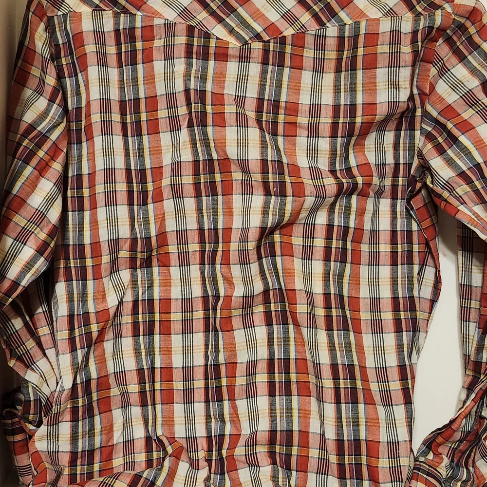 Youngbloods Authenis Western Red and Blue Plaid Button Down Shirt - Picture 2 of 10